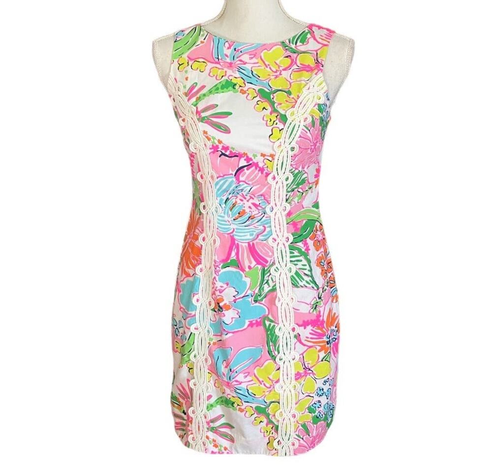 Lilly Pulitzer For Target Nosey Posie Sleeveless Shift Dress Size 2